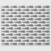 ヴィンテージ列車 ラッピングペーパー (フラット)