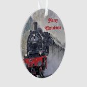 ヴィンテージ列車SLフォトクリスマス オーナメント (正面)