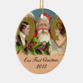 ヴィンテージ初めてのクリスマスオーナメント セラミックオーナメント (右)