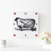 ヴィンテージ初期のスタイル羊の壁時計 スクエア壁時計 (ホーム)