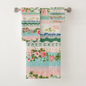 ヴィンテージ刺しゅうレース効果 バスタオルセット (インサイチュ)