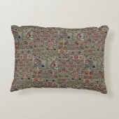 ヴィンテージ刺しゅう模様ブルーピンク アクセントクッション (裏面)