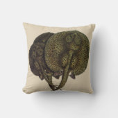 ヴィンテージ刺しエイ、海洋生物 クッション (正面)