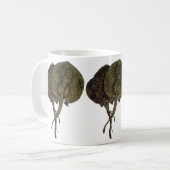 ヴィンテージ刺しエイ、海洋生物 コーヒーマグカップ (正面左)