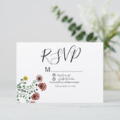 ヴィンテージ刺繍グリーンリーボタニーウェディングRSVP 招待状 (スタンド正面)