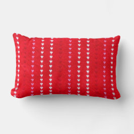 ヴィンテージ刺繍ハート生地 バレンタインラブ ランバークッション