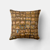 ヴィンテージ刺繍フローラキルト動物付き クッション (裏面)