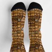 ヴィンテージ刺繍フローラキルト動物付き ソックス (上部)