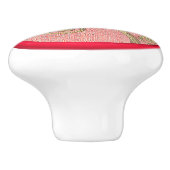 ヴィンテージ刺繍ルック花裁縫ボタン セラミックノブ (側面)