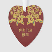 ヴィンテージ刺繍ルック金ゴールドの糸まカスタマイズたは オーナメント (正面)