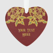 ヴィンテージ刺繍ルック金ゴールドの糸まカスタマイズたは オーナメント (正面)