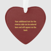 ヴィンテージ刺繍ルック金ゴールドの糸まカスタマイズたは オーナメント (裏面)