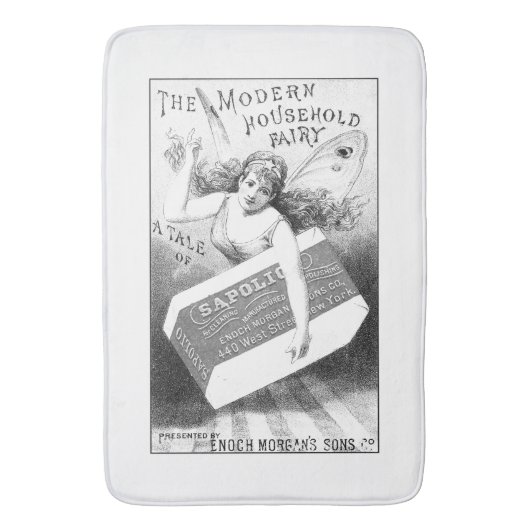 ヴィンテージ刻印せっけん及びタイポグラフィ バスマット (正面縦)