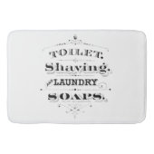 ヴィンテージ刻印のトイレタリー広告タイポグラフィ バスマット (正面)