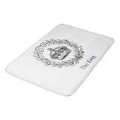 ヴィンテージ刻印キングズクラウンアンドローレルリース バスマット (アングル)