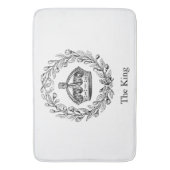 ヴィンテージ刻印キングズクラウンアンドローレルリース バスマット (正面縦)