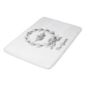 ヴィンテージ刻印クイーンズクラウンアンドローレルリース バスマット (アングル)