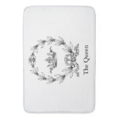 ヴィンテージ刻印クイーンズクラウンアンドローレルリース バスマット (正面縦)