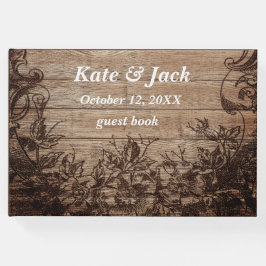 ヴィンテージ刻印結婚材 ゲストブック