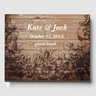 ヴィンテージ刻印結婚材 ゲストブック