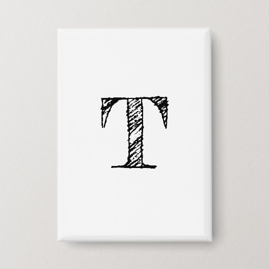 ヴィンテージ刻印1文字 缶バッジ (正面)