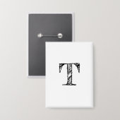 ヴィンテージ刻印1文字 缶バッジ (正面/裏面)