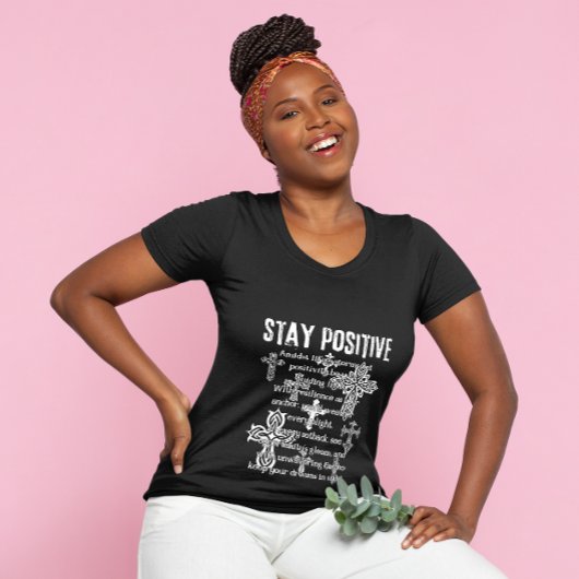 ヴィンテージ前向き引用文 Tシャツ