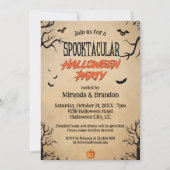 ヴィンテージ前立腺性ハローウィンパーティ 招待状 (正面)