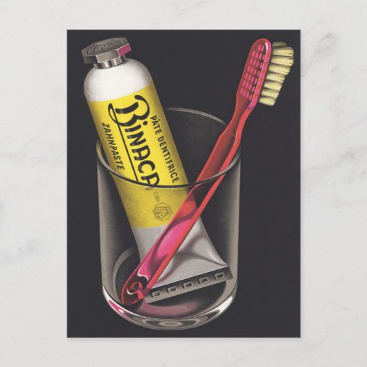 ヴィンテージ前衛紙ポスター付きポストカード ポストカード (正面)