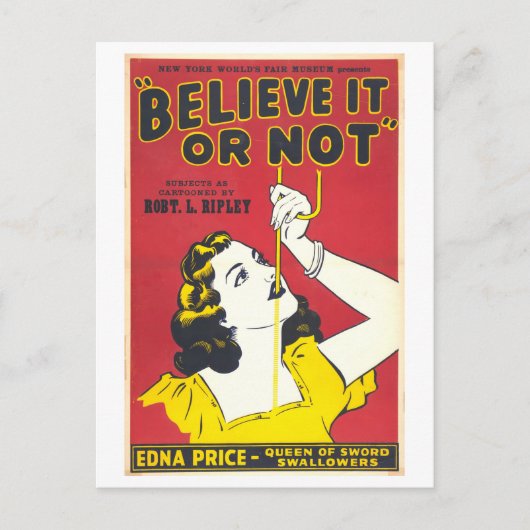 ヴィンテージ剣呑の広告 ポストカード (正面)