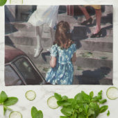 ヴィンテージ剤、ナース付生まれたばかりのベビー乳児 キッチンタオル (折り畳み)