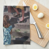 ヴィンテージ剤、ナース付生まれたばかりのベビー乳児 キッチンタオル (四つ折り)