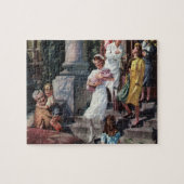 ヴィンテージ剤、ナース付生まれたばかりのベビー乳児 ジグソーパズル (横)