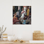 ヴィンテージ剤、ナース付生まれたばかりのベビー乳児 ポスター (キッチン)