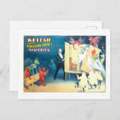 ヴィンテージ劇場ポスター：Kellar Cabinet Mysties ポストカード (正面/裏面)