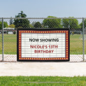 ヴィンテージ劇場マーキー記号 横断幕 (インサイチュ)