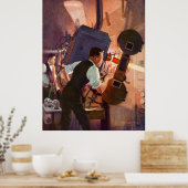 ヴィンテージ劇場映写機フィルムカメラ ポスター (キッチン)