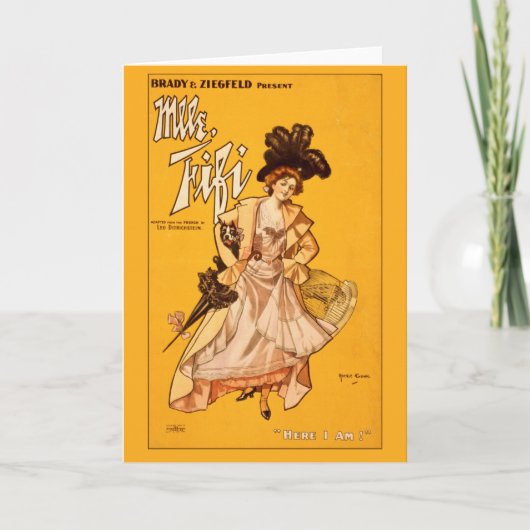 ヴィンテージ劇場用ポスターグリーティングカード カード (正面)