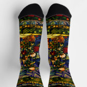 ヴィンテージ加飾フローラステンドグラス ソックス (上部)