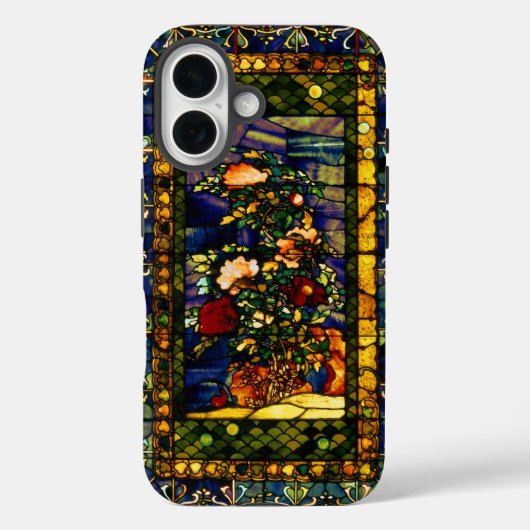 ヴィンテージ加飾フローラステンドグラス Case-Mate iPhoneケース (裏面)
