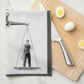 ヴィンテージ労働対管理はかりで測、司法 キッチンタオル (四つ折り)