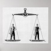 ヴィンテージ労働対管理はかりで測、司法 ポスター (正面)
