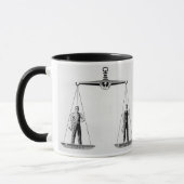 ヴィンテージ労働対管理はかりで測、司法 マグカップ (左)