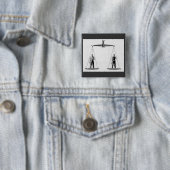 ヴィンテージ労働対管理はかりで測、司法 缶バッジ (インサイチュ)