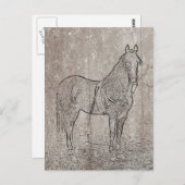 ヴィンテージ労働組合馬はがき ポストカード (正面/裏面)