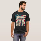 ヴィンテージ労働者の日お祝いギフト Tシャツ (正面フル)