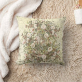 ヴィンテージ動揺してで白いBohoは上がりました クッション (ブランケット)