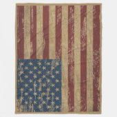 ヴィンテージ動揺してな米国の旗の大きいフリースブランケット フリースブランケット (正面)