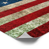 ヴィンテージ動揺しての州の統一された国旗 ポスター (角)