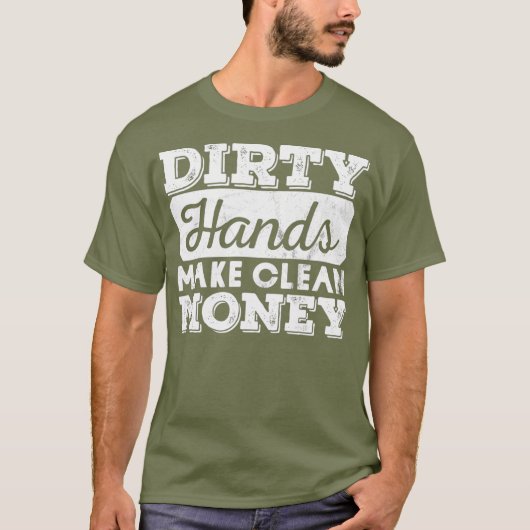 ヴィンテージ動揺しての汚い手が汚れる Tシャツ (正面)
